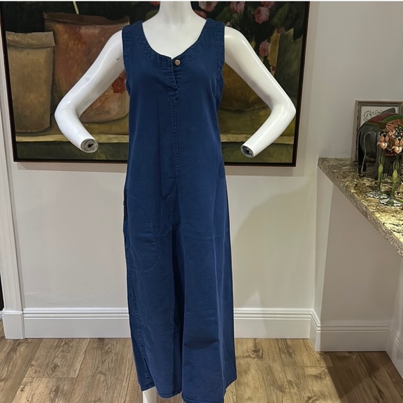 Royal Robbins Dresses & Skirts - ROYAL ROBBINS 100% Cotton Maxi Dress Sleeveless Size Medium in Navy Blue